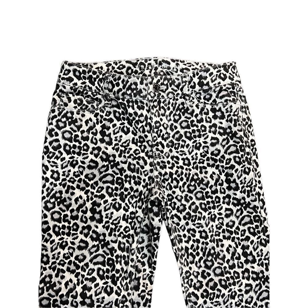 White House Black Market Cheetah Print Ankle Jeans Size 00 - Picture 2 of 4